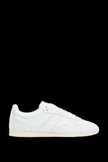 LEATHER TRAINERS - White by Zara - Image 0