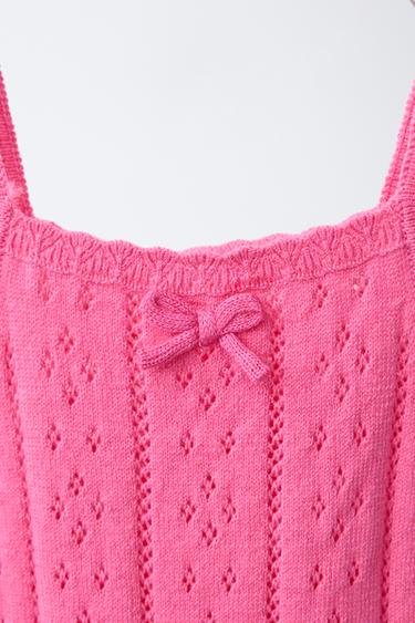 BODY EN MAILLE POINTELLE - Fuchsia de Zara - Image 2