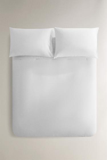 Zara PERCALE COTTON DUVET COVER (200 THREAD COUNT) - White