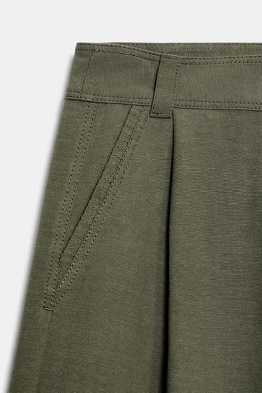 STRAIGHT-LEG CARGO TROUSERS - Khaki by Zara - Image 5