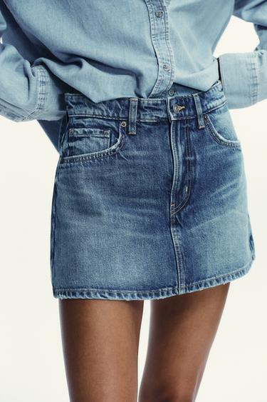 TRF DENIM SKORT - Navy blue by Zara - Image 2