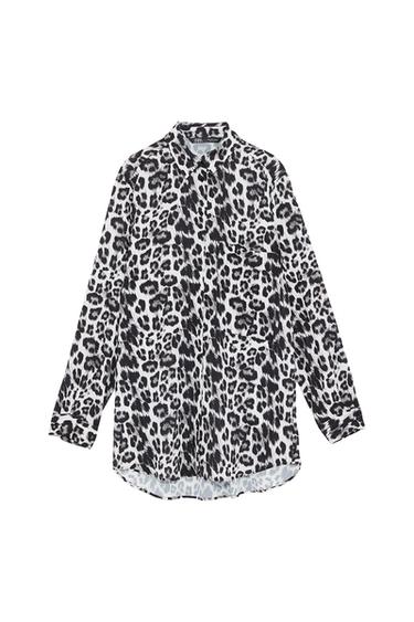 LEOPARD PRINT OVERSIZED BLOUSE