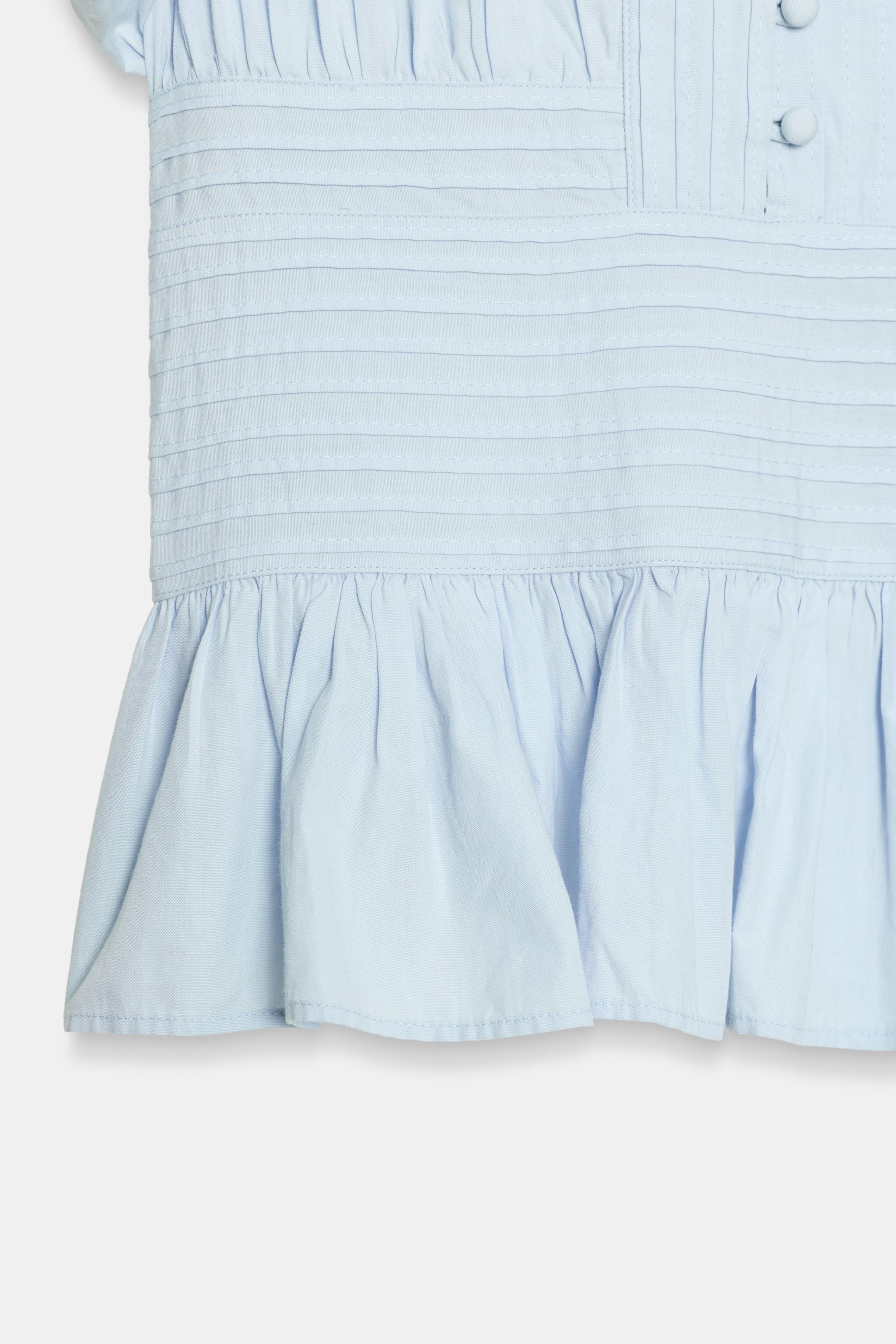 PUFF SLEEVE PINTUCK BLOUSE