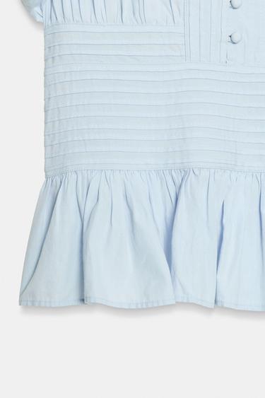 PUFF SLEEVE PINTUCK BLOUSE - Sky blue by Zara - Image 7