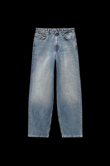 ZW COLLECTION BAGGY MID-WAIST JEANS - Light blue by Zara - Image 0