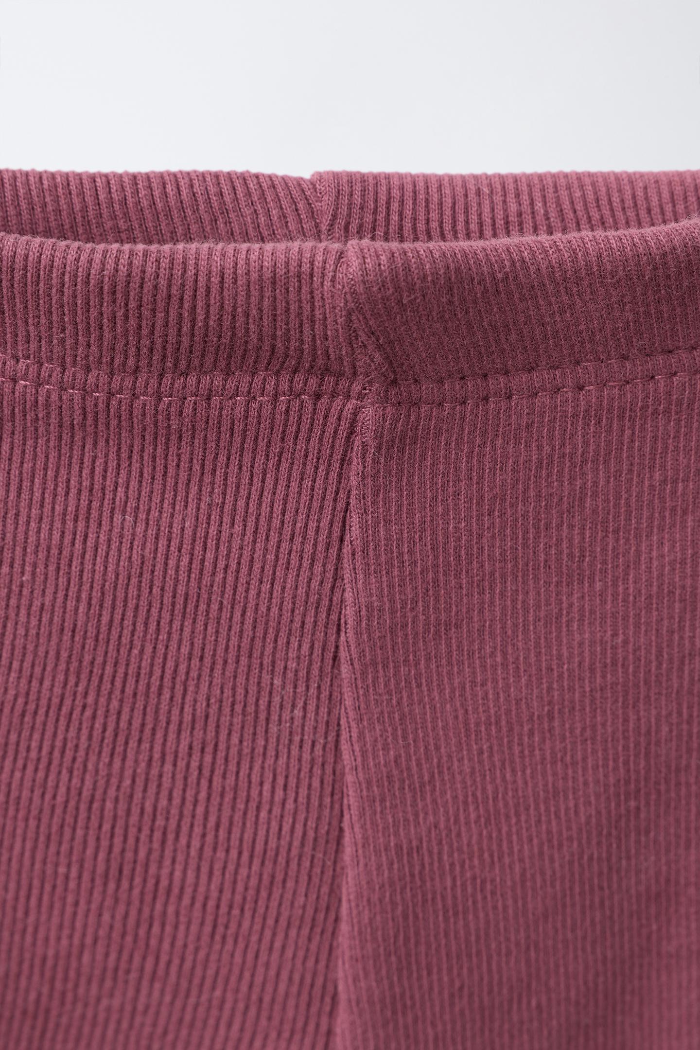 Детский комплект Zara Label Sweatshirt and Plain Legging Set, цвет: Тёмный бордовый — фото 5