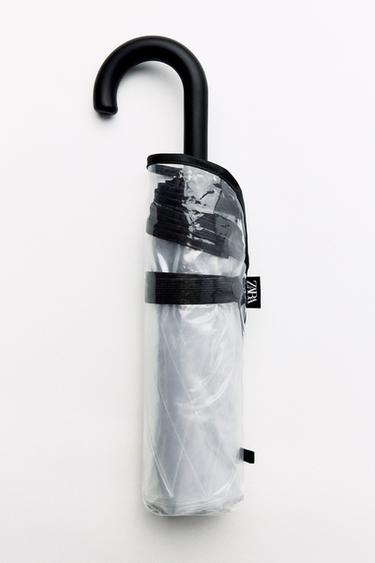 TRANSPARENT FOLDING UMBRELLA - Black by Zara - Image 3