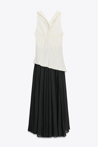 ZW COLLECTION COMBINED HALTER DRESS - Black by Zara - Image 7