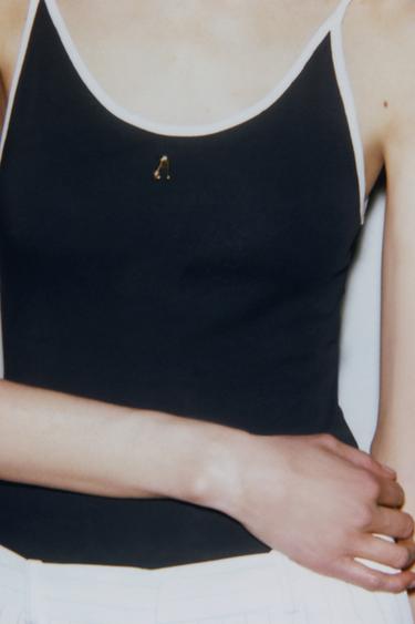 ZA STRAPPY BODYSUIT - Navy blue by Zara - Image 6