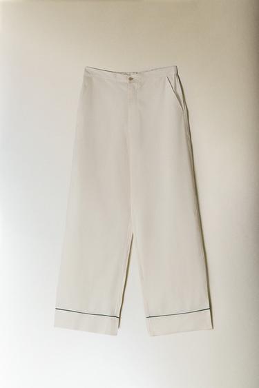 PANTALON PASSEPOIL NOIR - Écru de Zara - Image 5
