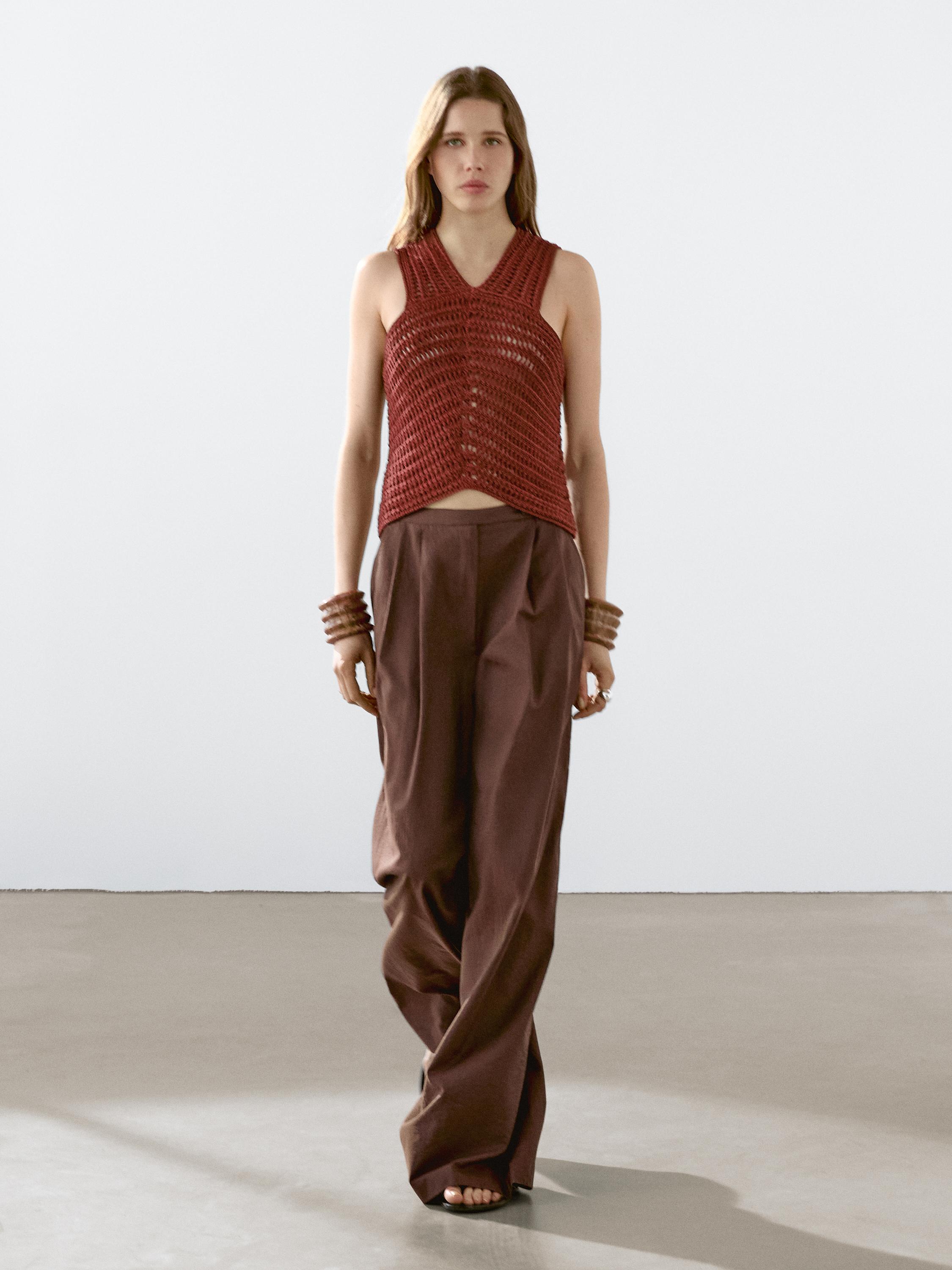 売れ筋商品|||マッシモ ドゥッティ Tシャツ レディース トップス STRAPPY - Top - red Massimo Dutti Tshirts Woman | ZARA United States
