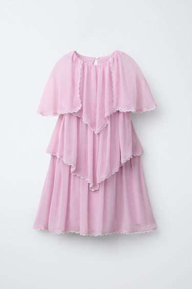 ROMANTIC DRESS WITH LAYERS - Pastel pink by Zara - Image 0