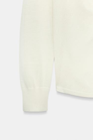 PULL EN MAILLE FLUIDE - écru-blanc de Zara - Image 6