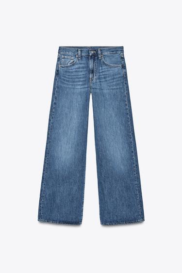 ZW COLLECTION WIDE-LEG LOW-RISE JEANS - Indigo by Zara