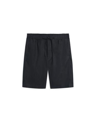 Zara 100% linen short Bermuda shorts - Navy blue