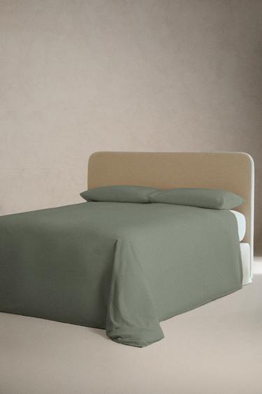 HOUSSE DE COUETTE EN COTON TEXTURÉ - Vert de Zara - Image 1