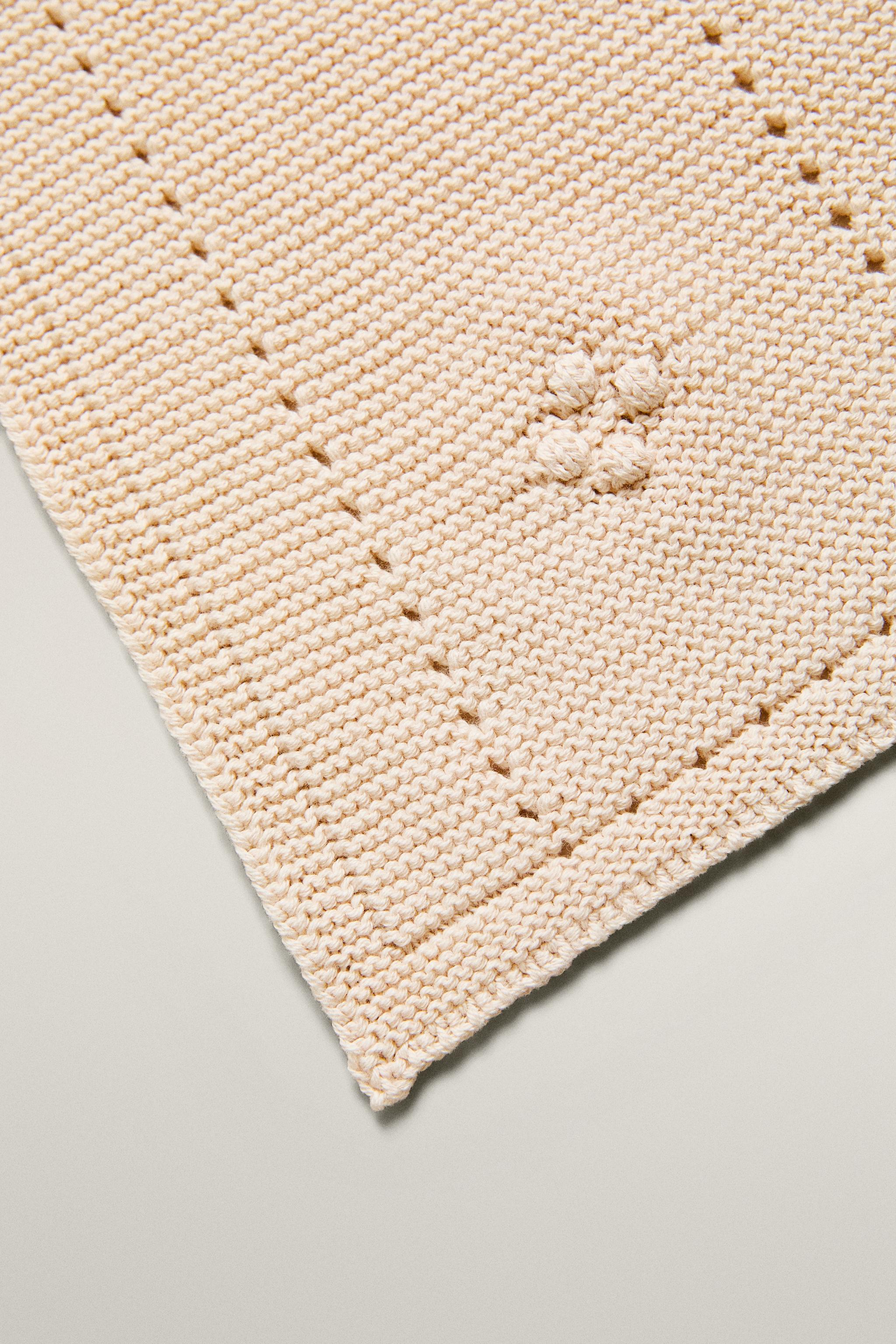 COUVERTURE BÉBÉ COTON AJOURÉ