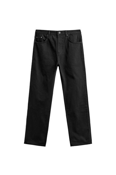 JEANS STRAIGHT ANKLE FIT - Preto da Zara