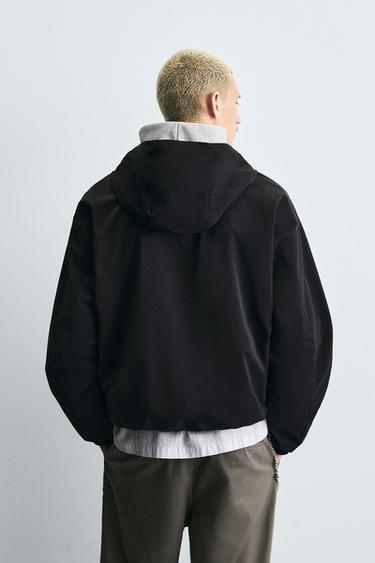 VESTE TECHNIQUE À CAPUCHE - Noir de Zara - Image 2