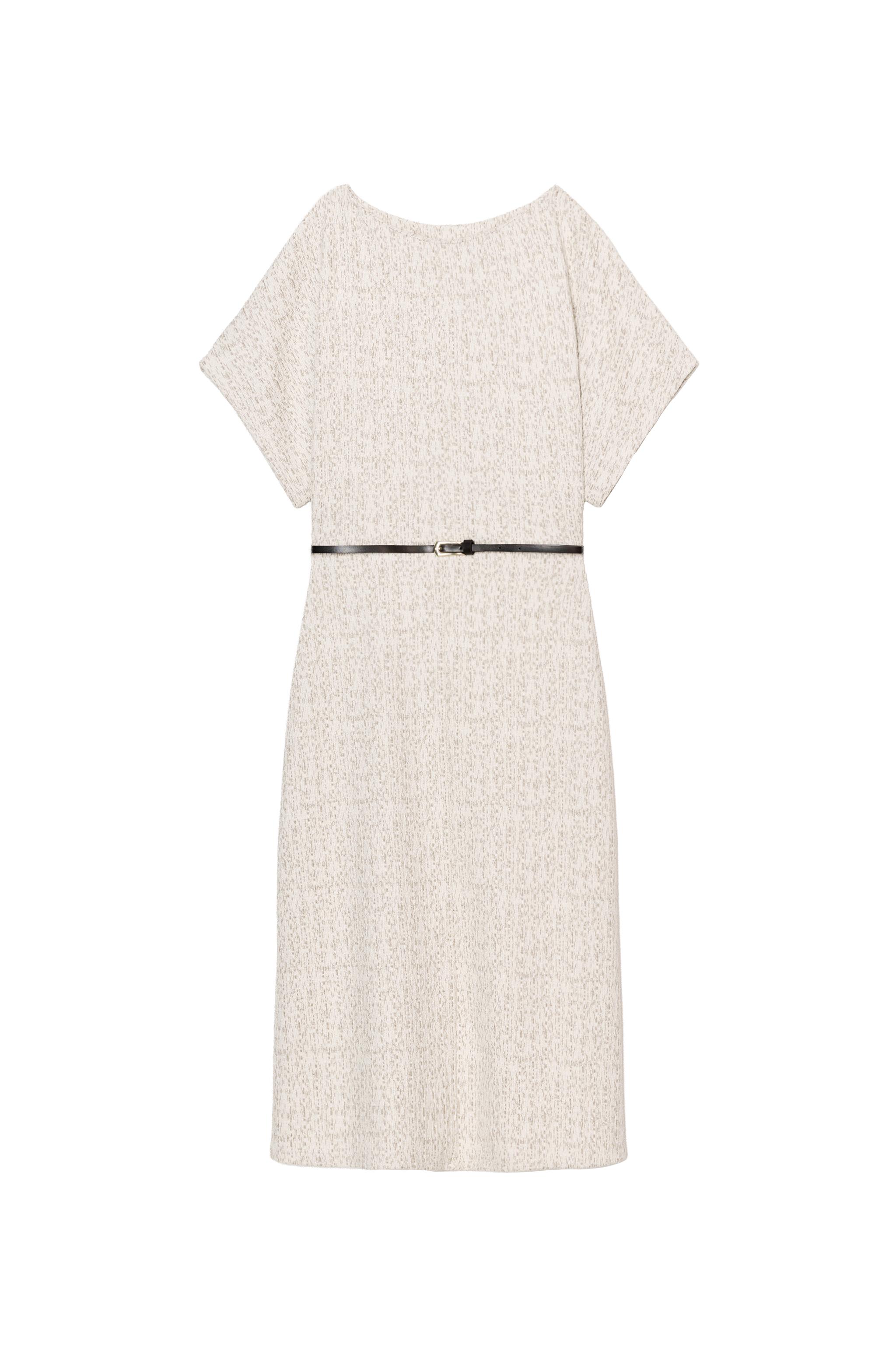 loose fitting textured dress zara Zara LOOSE-FITTING TEXTURE MIDI DRESS wPuff Sleeve