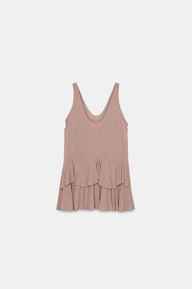 SHORT DRESS WITH RUFFLES - Salmon by Zara - Image 6