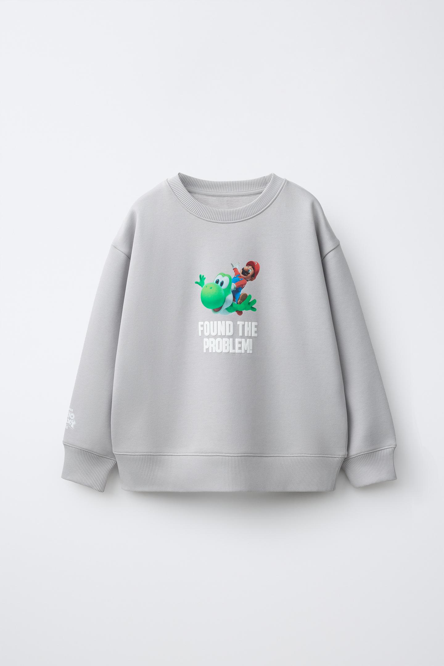 Детский свитшот Zara Mario Bros ™ © Nintendo Print, цвет: Экрю