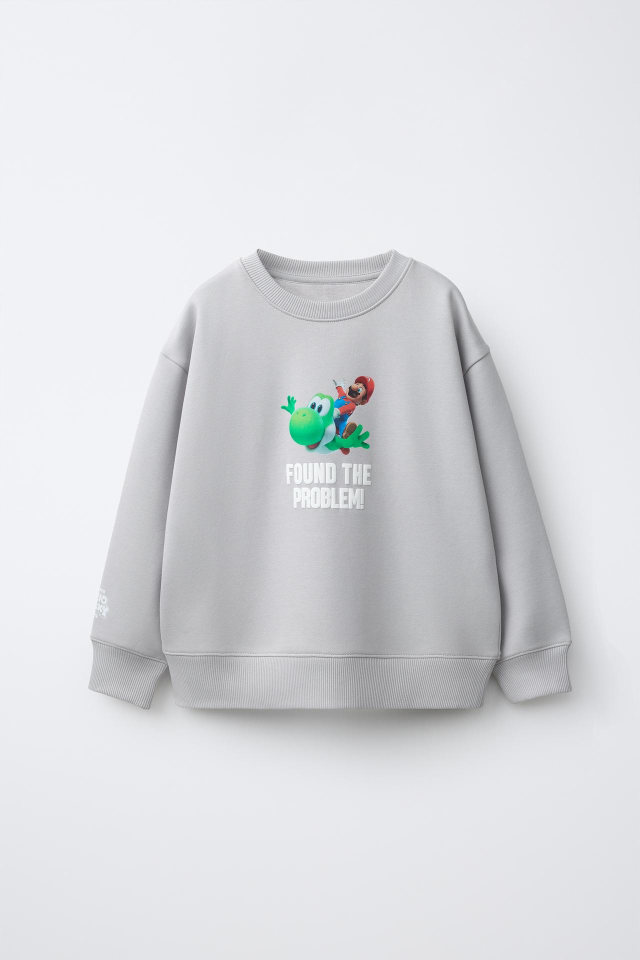 MARIO BROS ™ © NINTENDO PRINT SWEATSHIRT — Ecru