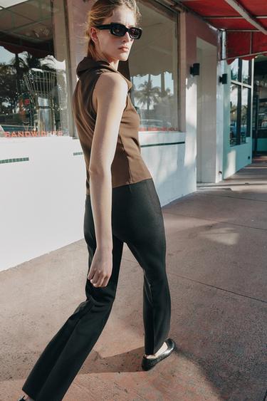 ASYMMETRIC HEM TOP - Brown by Zara - Image 2