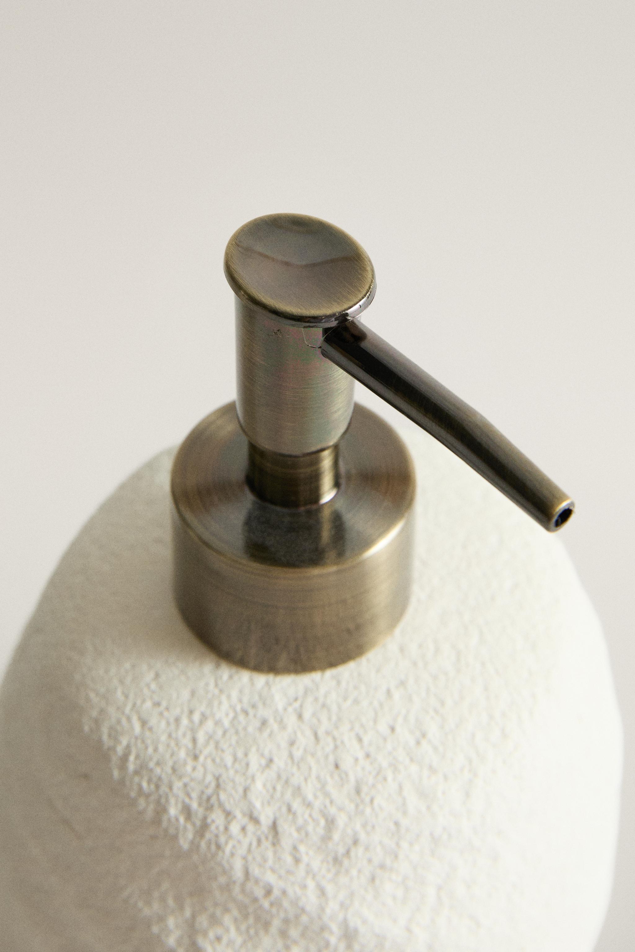 TEXTURED CERAMIC SOAP DISPENSER - Ecru | ZARA United States