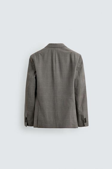 CHECK SUIT BLAZER - Brown by Zara - Image 7