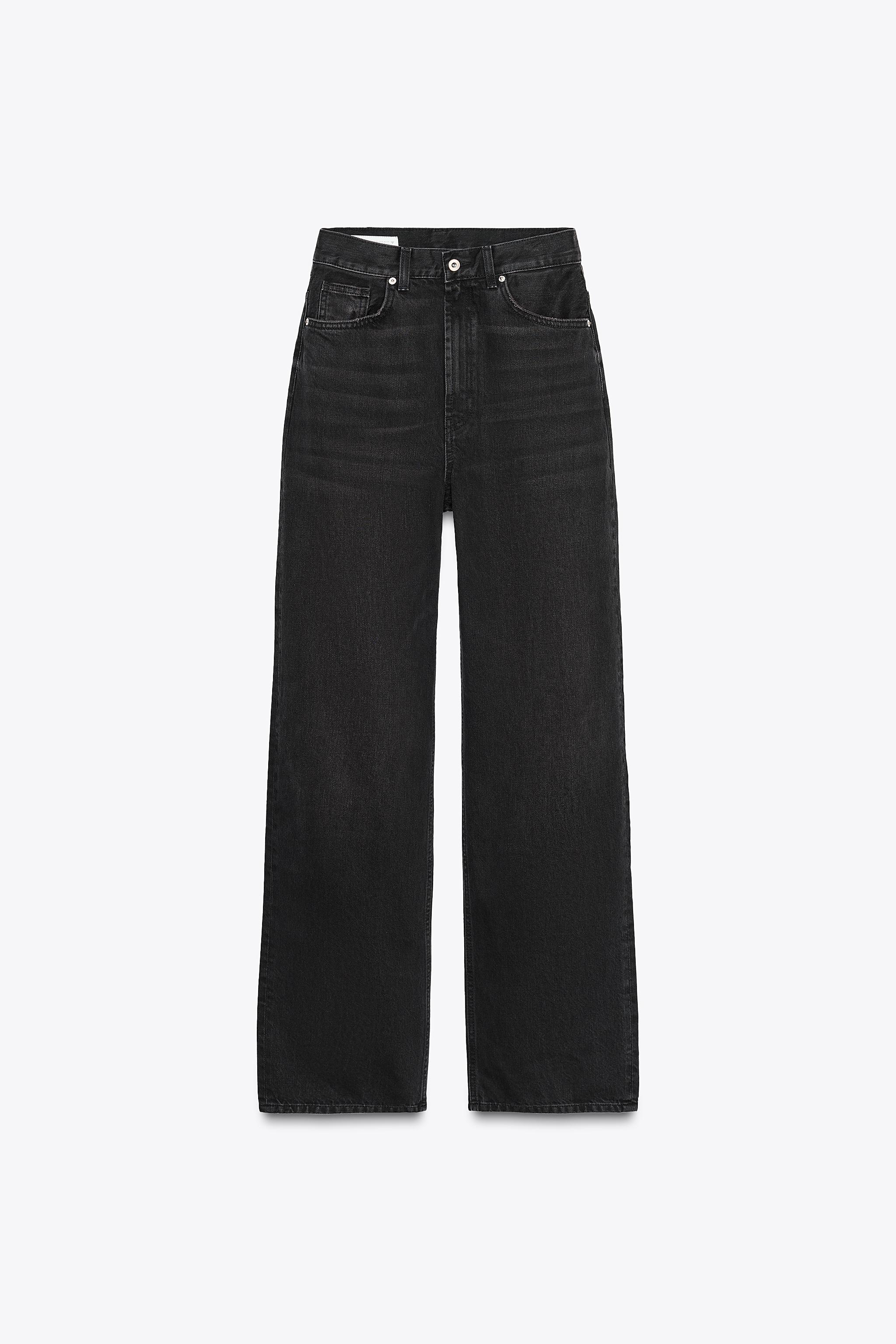 TRF HIGH RISE STRAIGHT WIDE LEG JEANS - Indigo | ZARA United