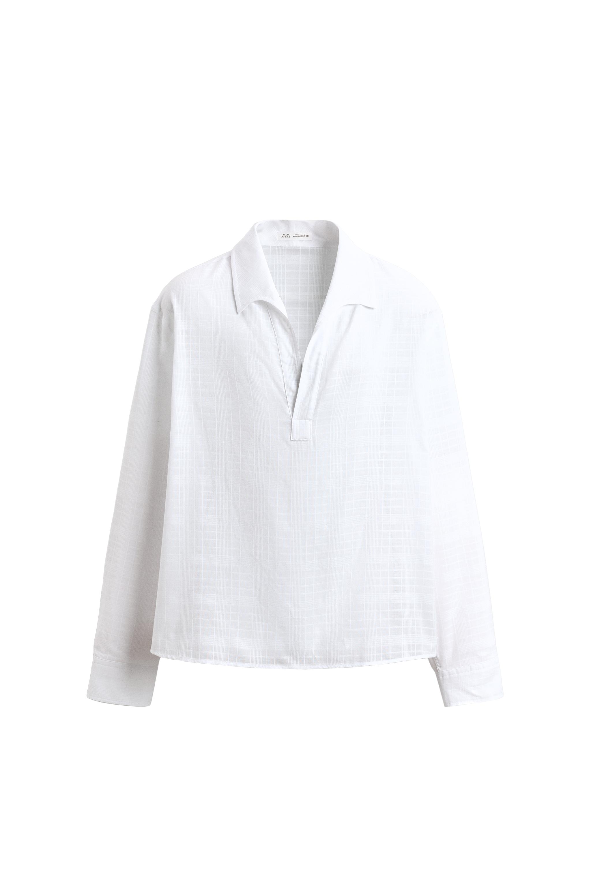 TEXTURED POLO SHIRT - White | ZARA United States