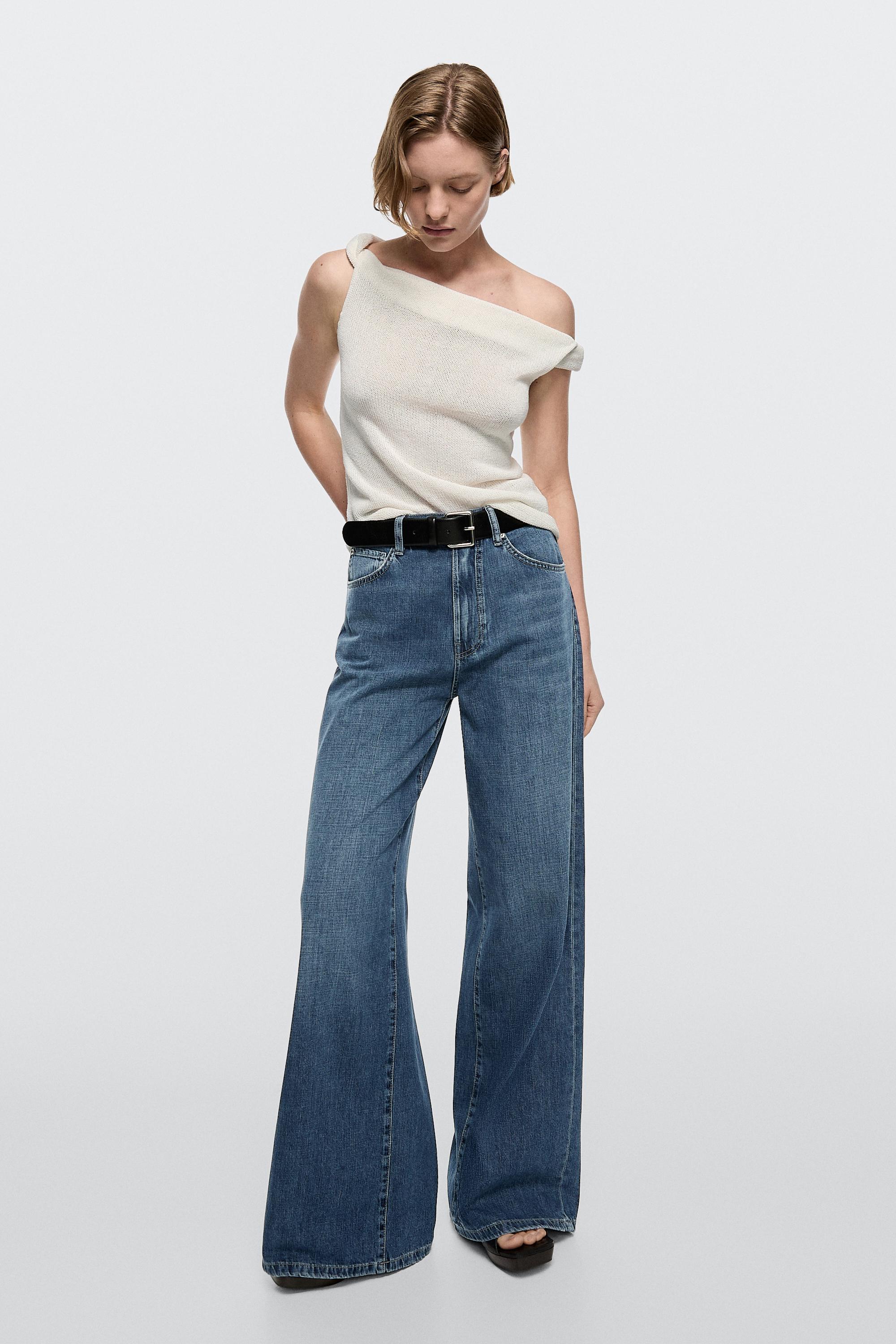 High-waist wide-leg jeans