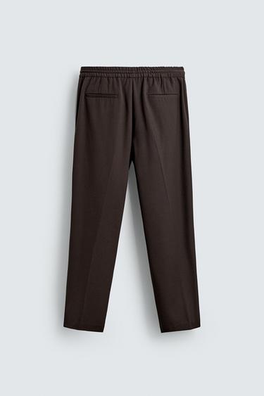 PANTALON JOGGER À TAILLE CONFORTABLE - Chocolat de Zara - Image 7