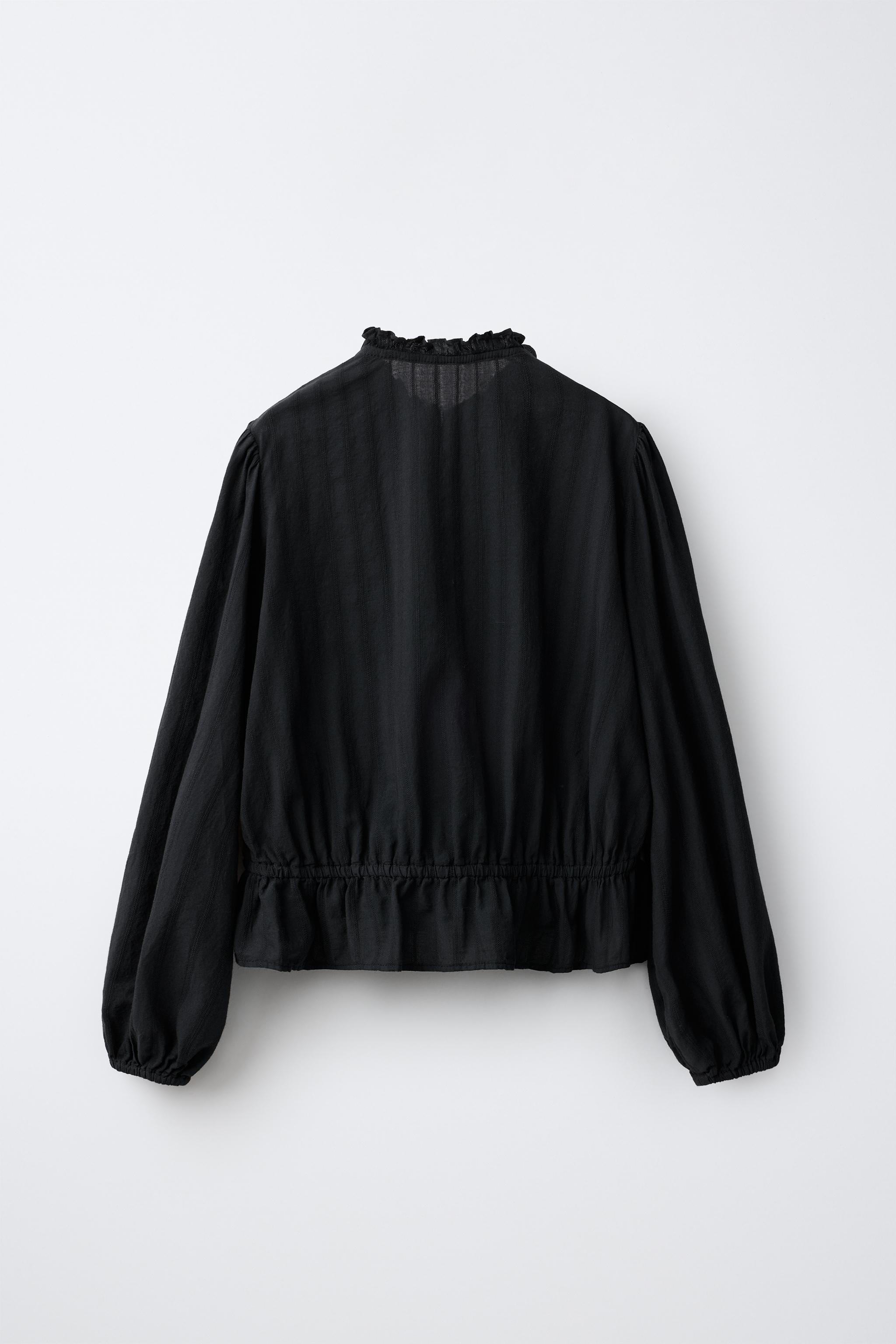 STUDDED RUFFLE SHIRT