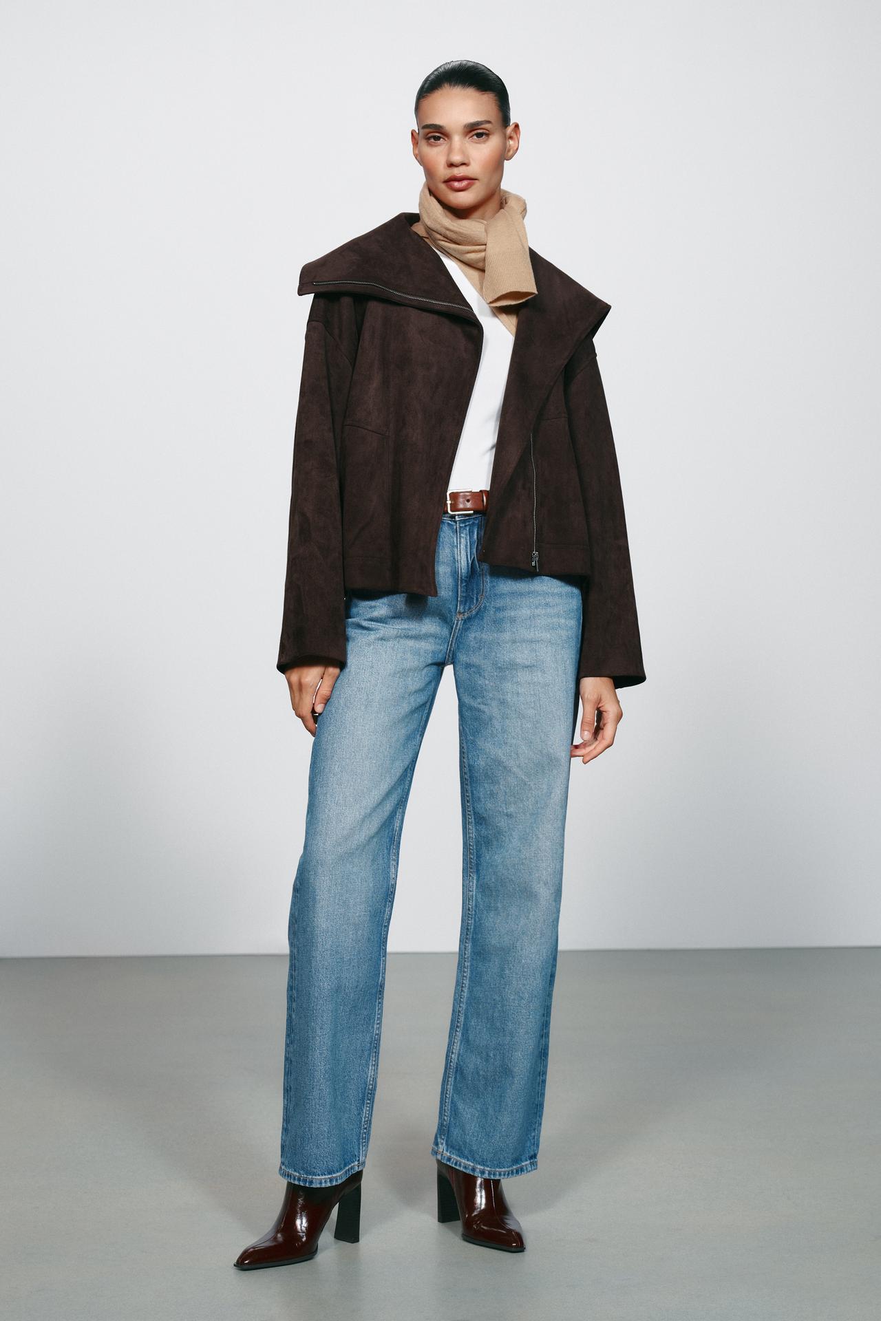 BOMBER JACKET WITH WIDE COLLAR
