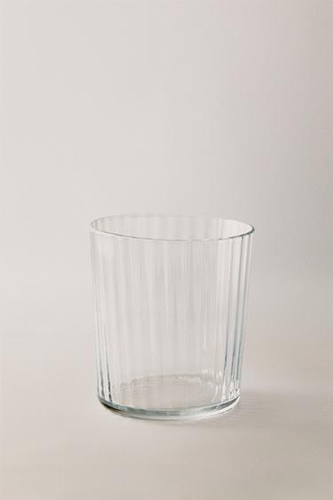 VASO VIDRIO LÍNEAS - Transparente de Zara