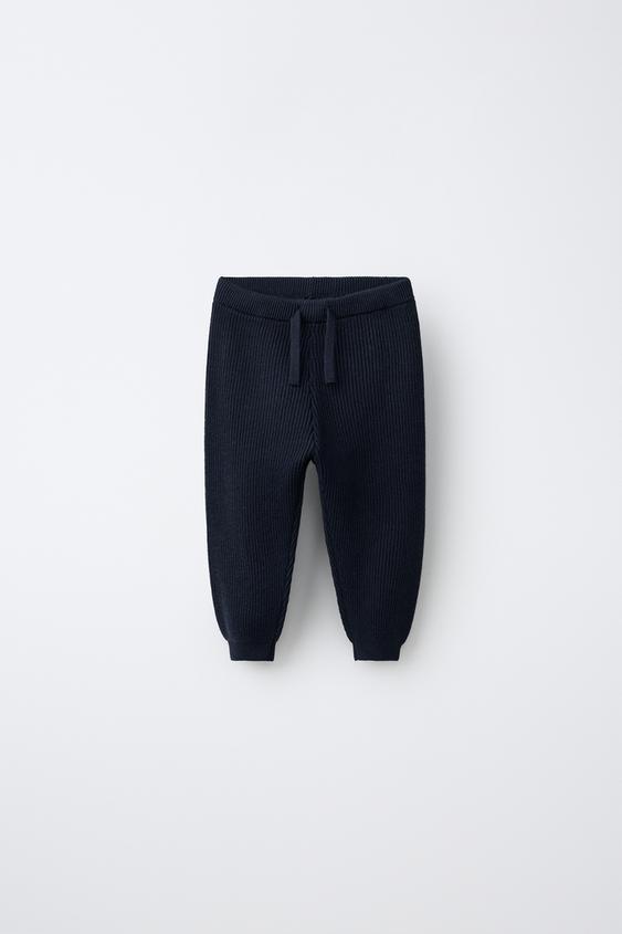 KNIT JOGGERS - Blue by Zara - Image 0