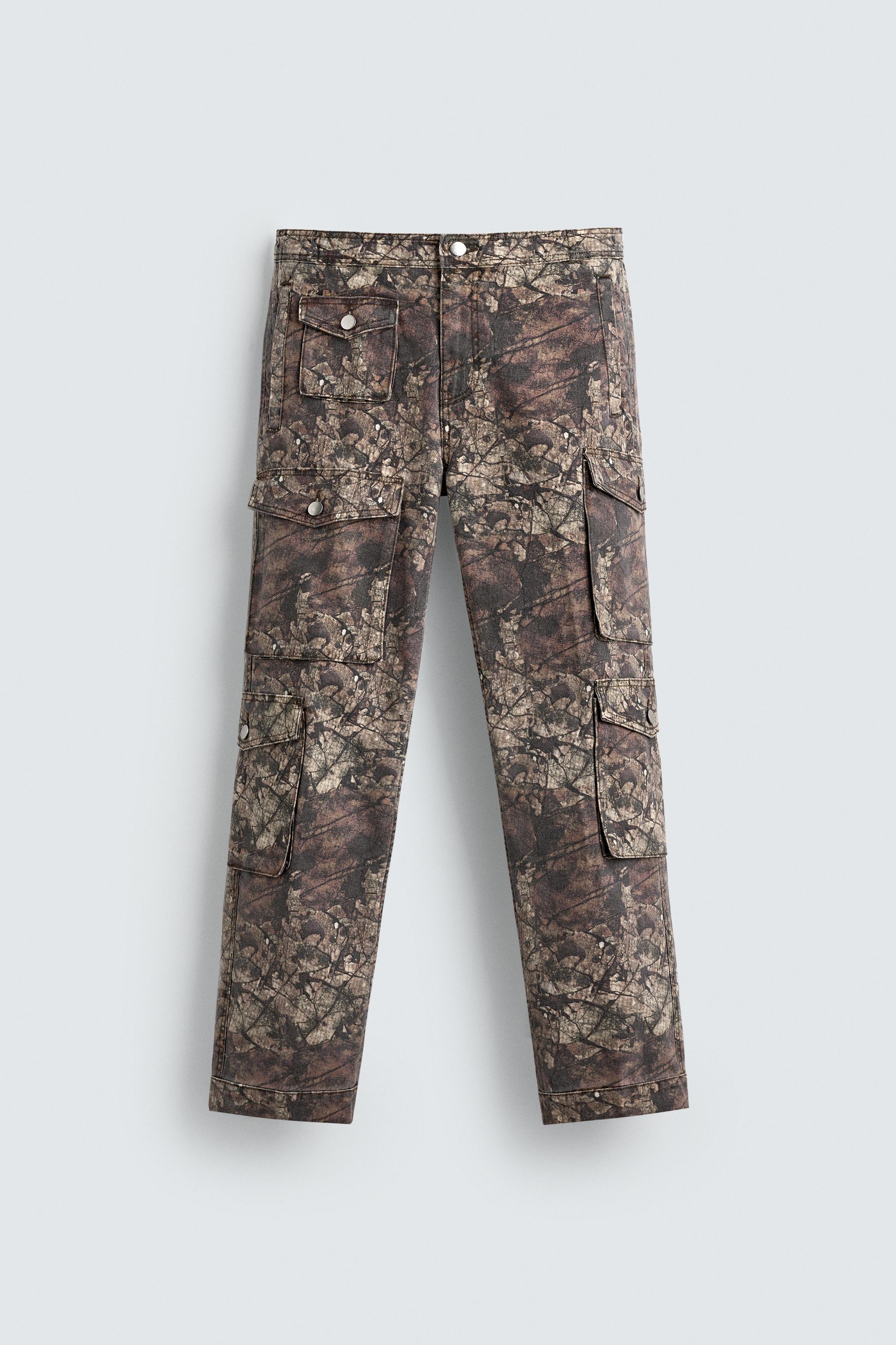 パンツ cargo pants size38 ZARA RELAXED FIT CARGO PANTS - Black | ZARA United States