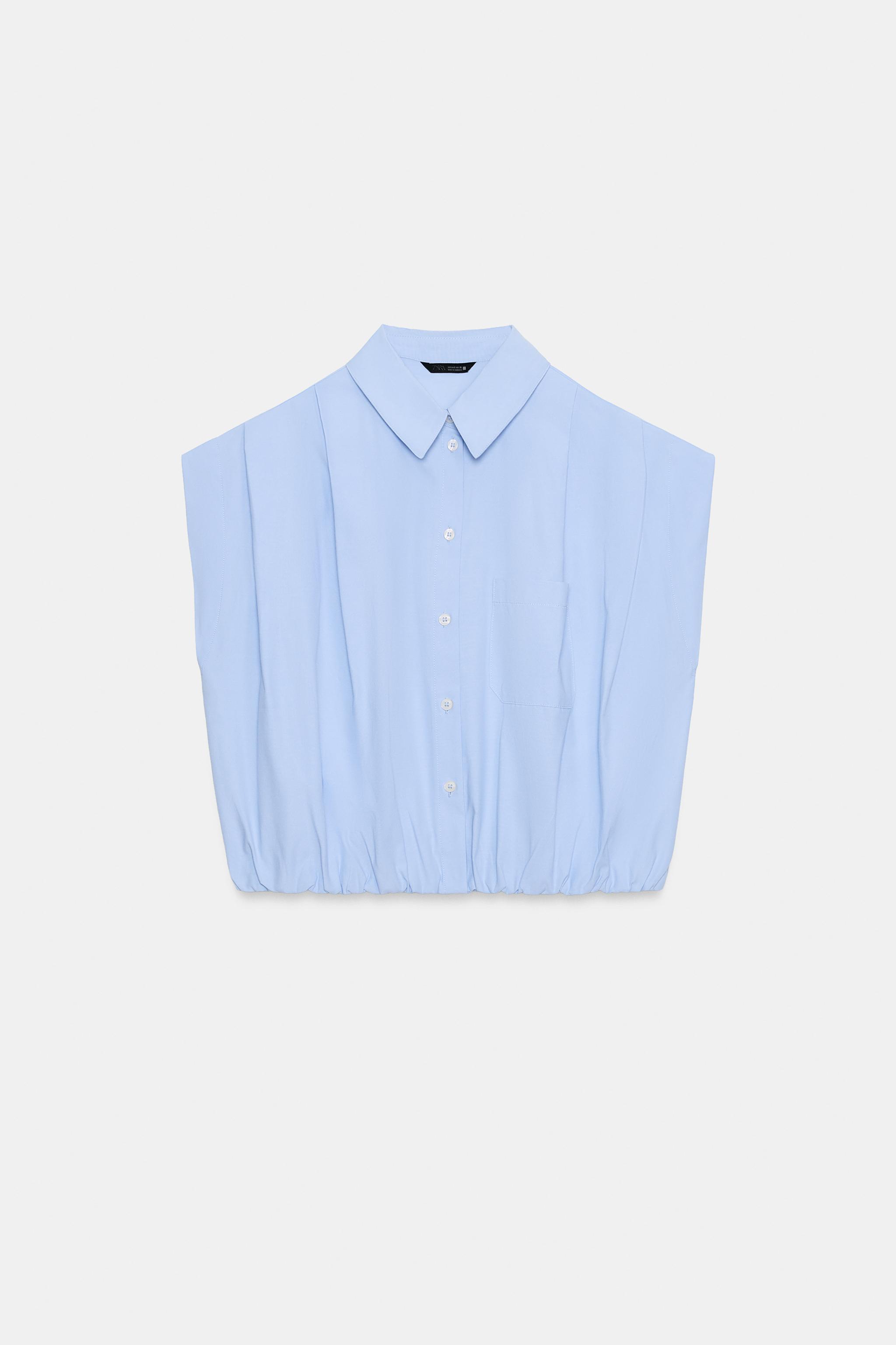 BALLOON CROPPED SHIRT - White | ZARA United States