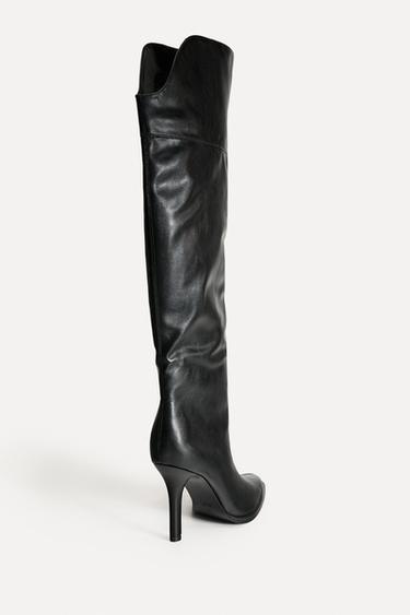 LEATHER OVER-THE-KNEE BOOTS 50TH ANNIVERSARY - Black by Zara - Image 3