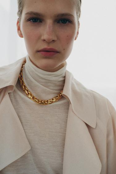 METAL CHAIN NECKLACE - Golden by Zara - Image 1