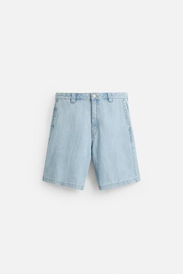 SHORTS DENIM - Azul cielo de Zara