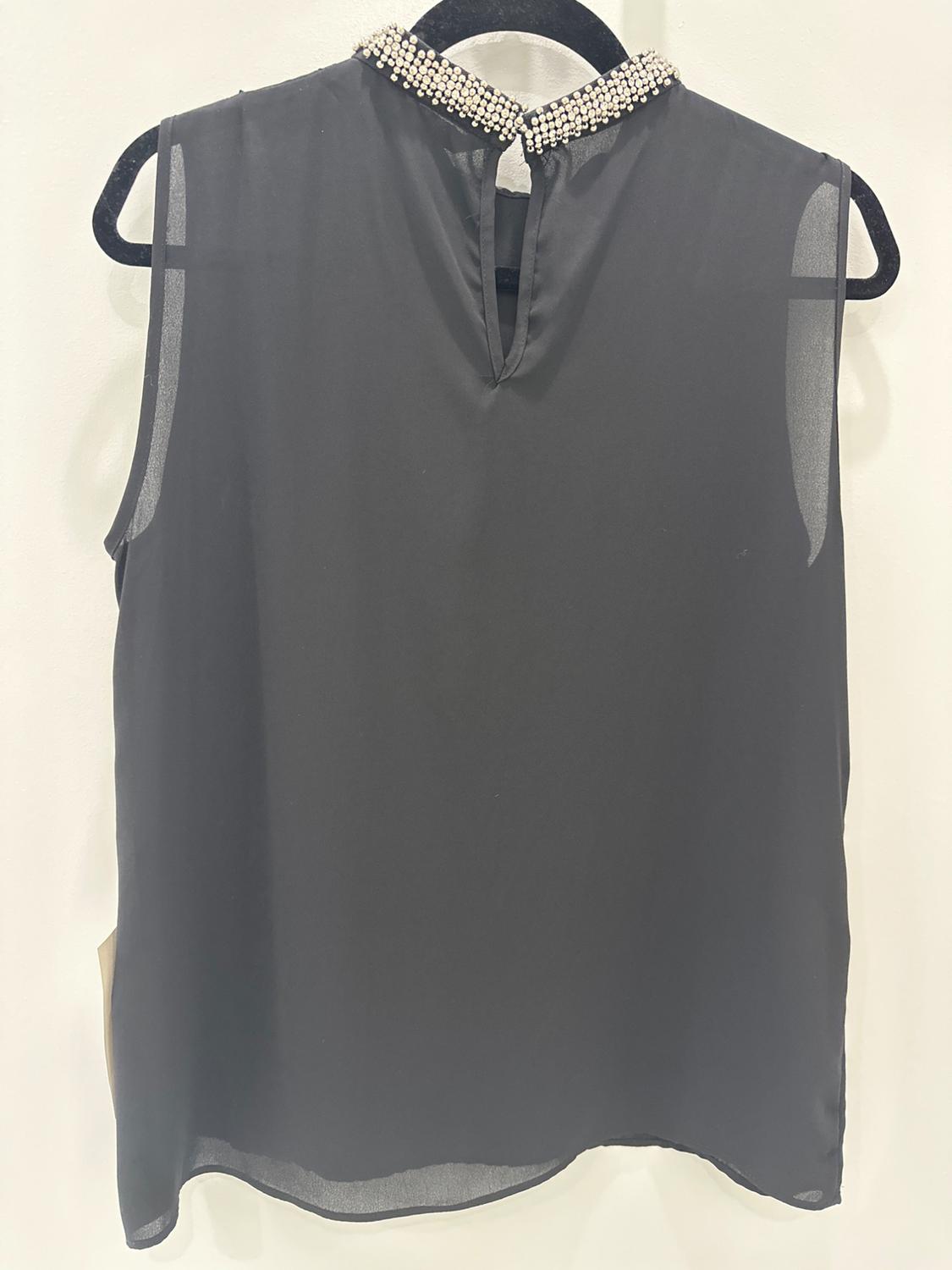 TOP WITH JEWELED NECKLINE - Image 5