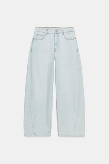 ZW COLLECTION LOOSE BARREL MID-WAIST JEANS - Blue by Zara - Image 3