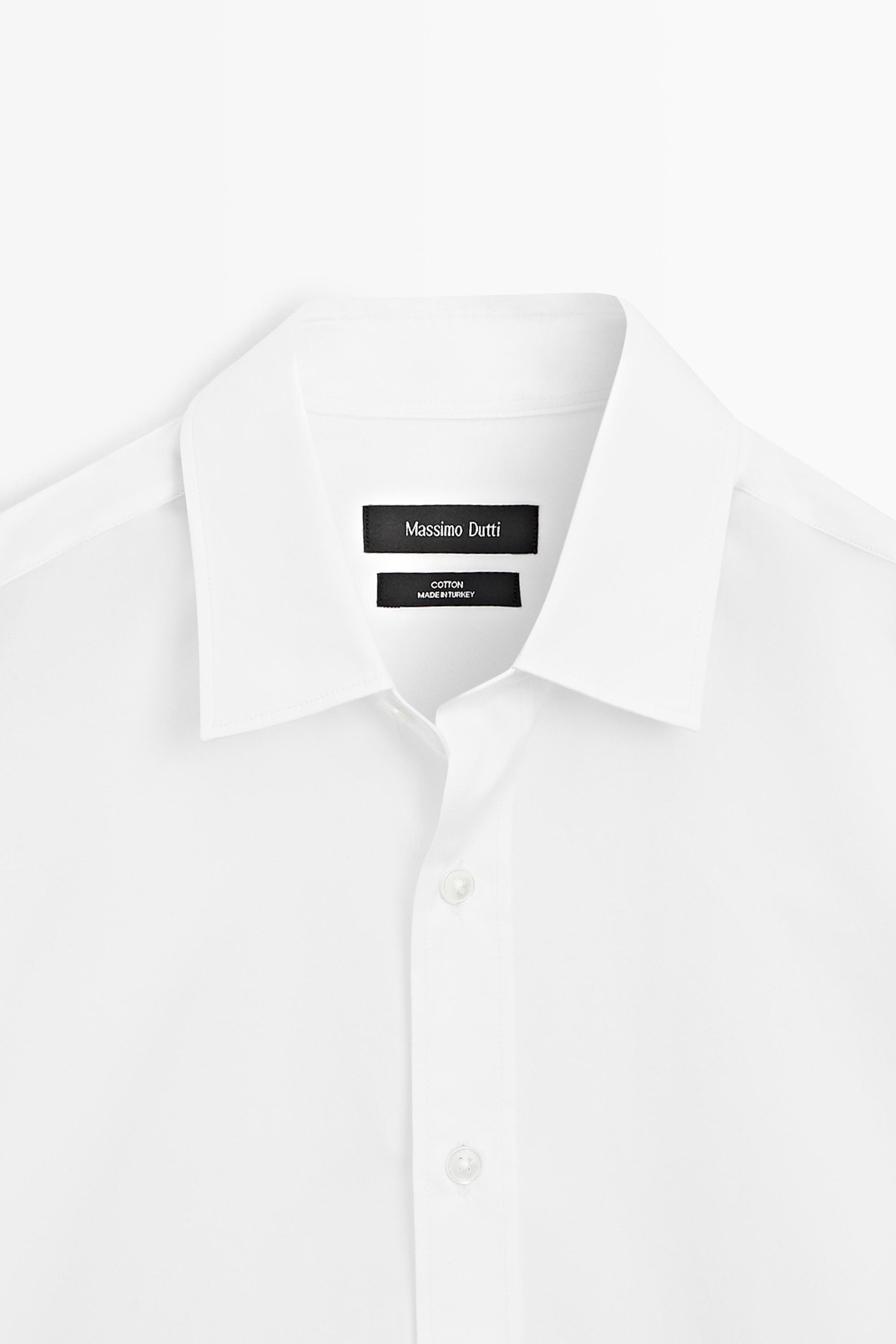 100% cotton regular fit poplin shirt
