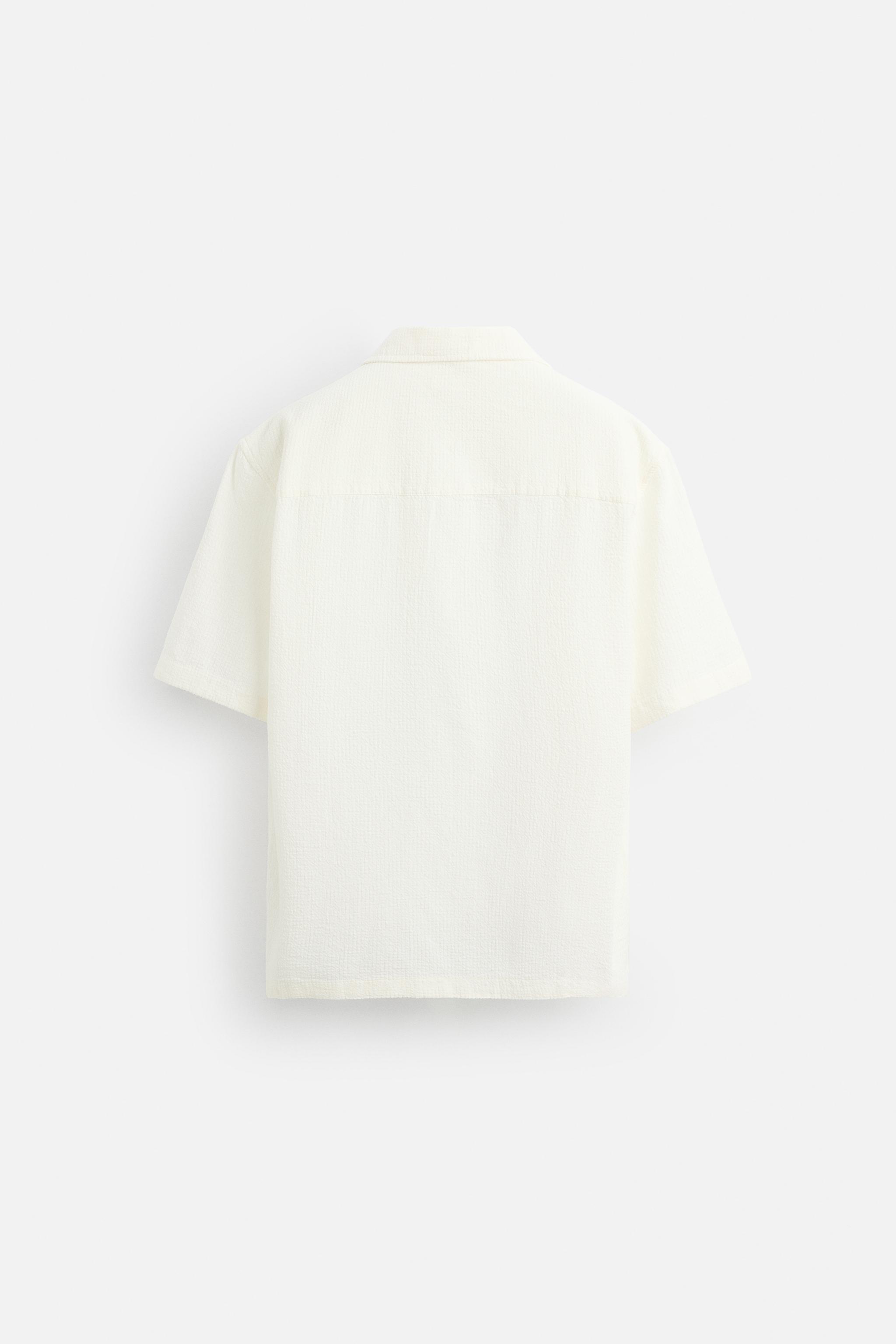 JACQUARD POLO SHIRT - Oyster-white | ZARA Canada