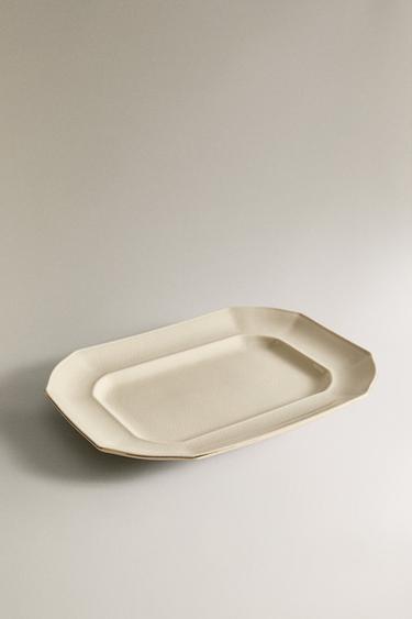 PLAT PORCELAINE RECTANGULAIRE - Crème de Zara - Image 1