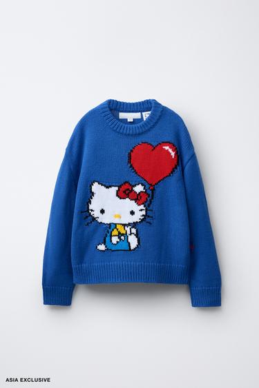 HELLO KITTY © SANRIO KNIT JUMPER - Bluish by Zara