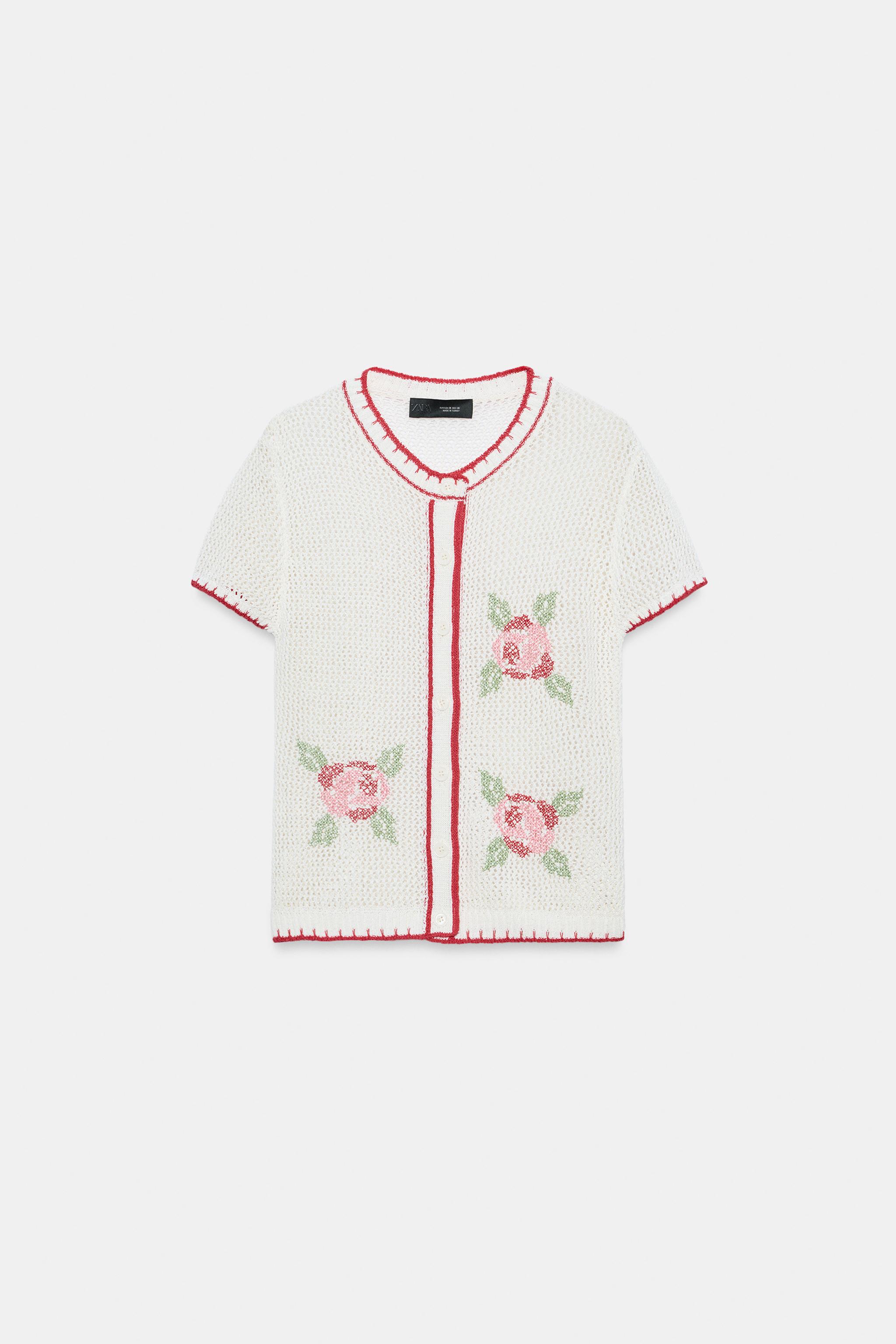 EMBROIDERED FLORAL CARDIGAN